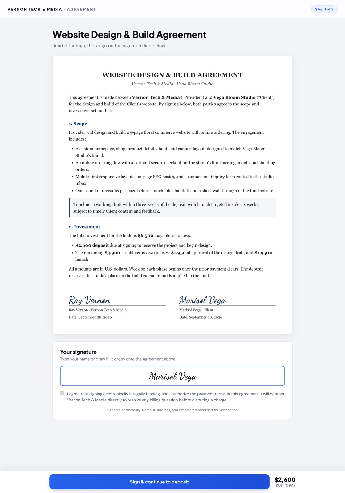 Secure e-signature